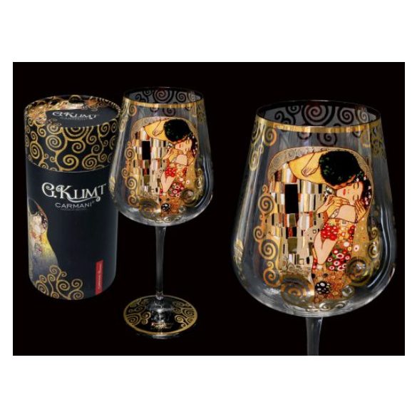 H.C.841-3701 Talpas üvegpohár 28cm,800ml,Klimt:The Kiss