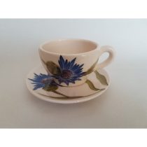   V.K.11-05 Búzavirágos kávéscsésze,kerámia,1,5dl,kézzel festett