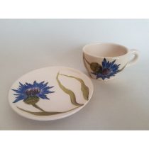   V.K.11-06 Búzavirágos kávésalj,dia14,5 cm,kerámia ,kézzel festett
