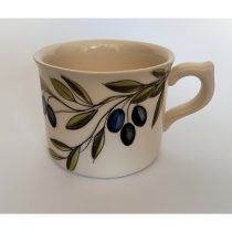  V.K.36-09 Violin olajbogyós nagyibögre,0,5 l, kerámia, kézzel festett