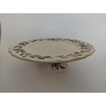   V.K.36-28 Violin olajbogyós tortatál,dia28x9cm, kerámia, kézzel festett
