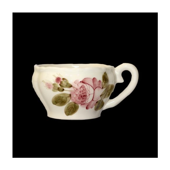 V.K.44-07 Romantik rózsás teáscsésze,kerámia,kézzel festett-3dl