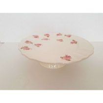   V.K.50-28 Violin rózsás tortatál,kerámia,kézzel festett-dia28x9cm