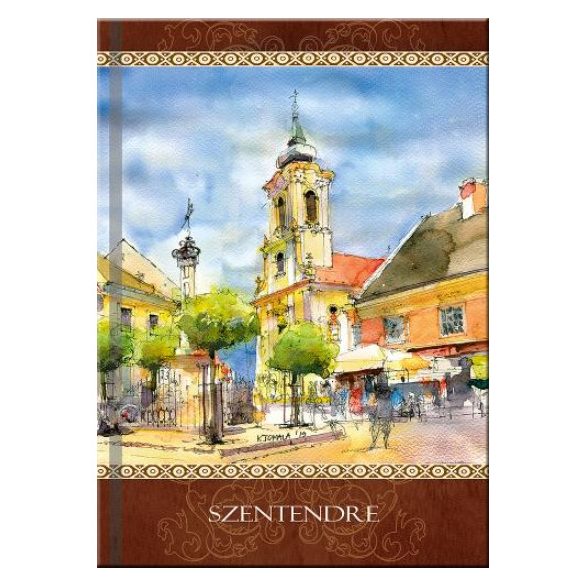 CZW.jt21N-S-SZE01 Jegyzettömb 145x205mm, 144 vonalas oldal, Szentendre