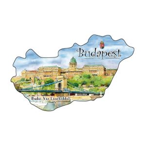 CZW.orszmágn-BU26 Hűtőmágnes,országforma, Budapest