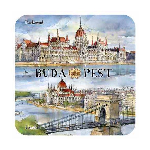 CZW.pohalá1-BU12  Parafa poháralátét,1 db-os, Budapest