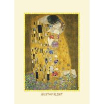   CZW.rpKL15x21-04 Reprodukció 15x21cm, Klimt: The Kiss (arany szegély)