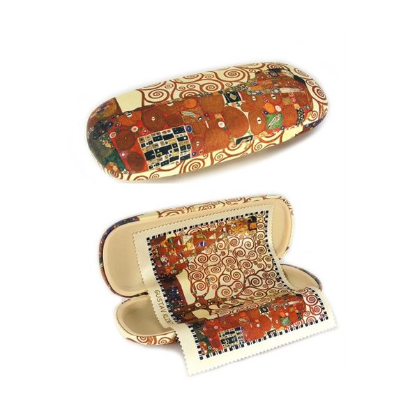 CZW.sztokkeKL-01 Szemüvegtok kendővel, Klimt: Beteljesülés,Várakozás,Életfa