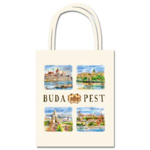 CZW.vsztásk-BU02 Vászontáska 41x38cm, 100% pamut, Budapest