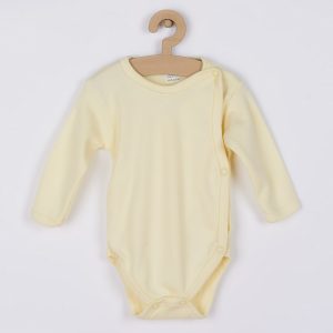 Csecsemő teljes hosszba patentos body New Baby Classic sárga