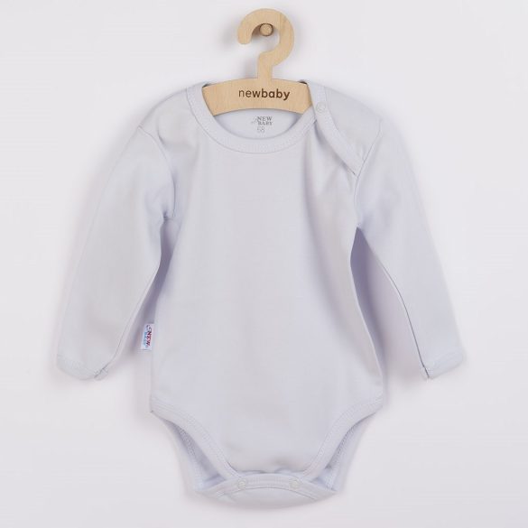 Baba hosszú ujjú body New Baby Pastel szürke