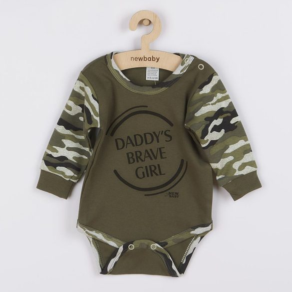 Baba hosszú ujjú body New Baby Army girl