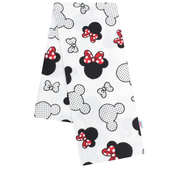 Flanel pelenka nyomtatott mintával New Baby fehér Mickey & Minnie