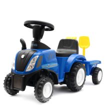   Gyerek jármű traktor utánfutóval és szerszámokkal Baby Mix New Holland kék