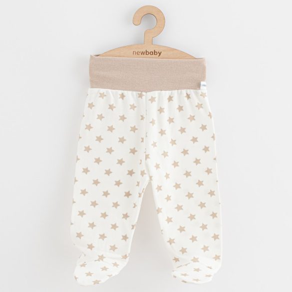 Baba lábfejes nadrág New Baby Classic II csillagokkal bézs