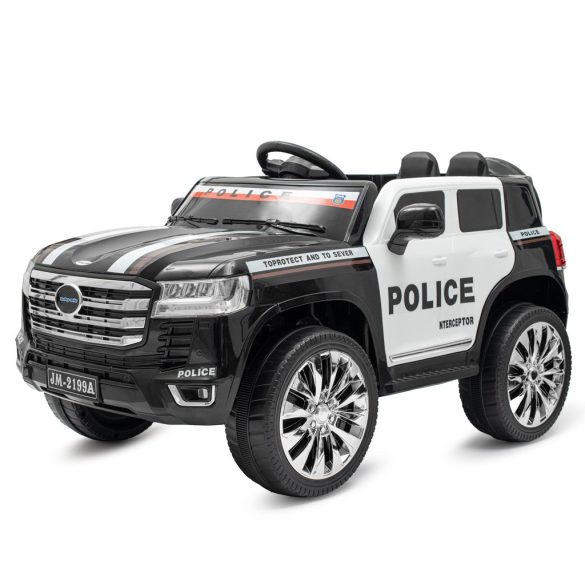 Gyermek elektromos autó Baby Mix Police 4x4 fekete