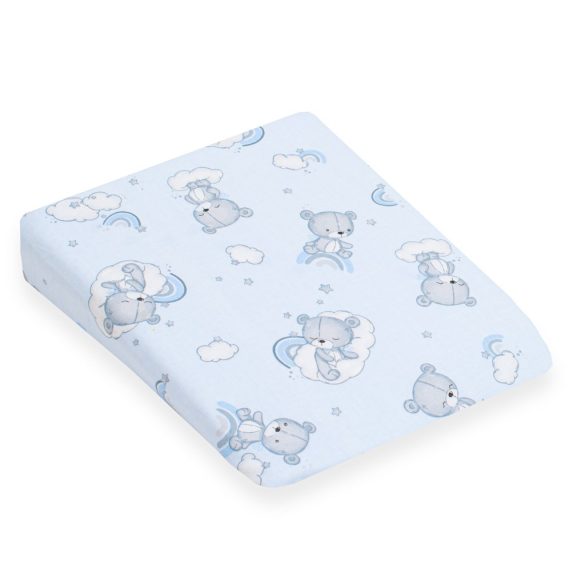 Baba párna - ék alakú New Baby BASIC fehér 30x37 cm bear blue