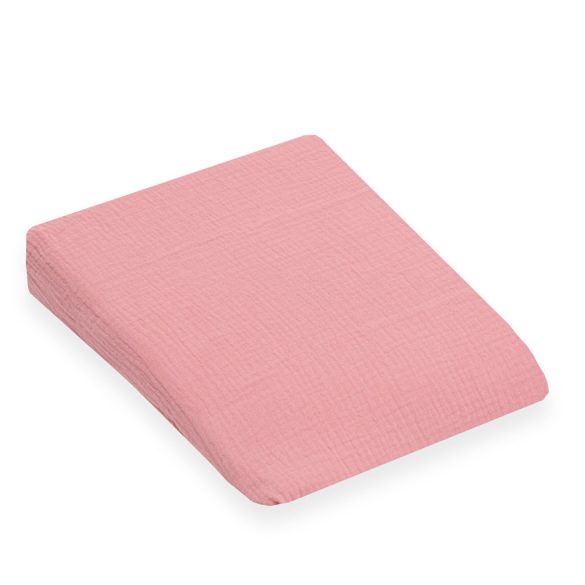 Muszelin Baba párna huzat- ék alakú New Baby STANDARD 30x37 cm pink