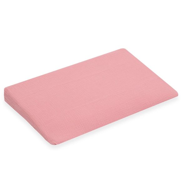Muszelin Baba párna huzat- ék alakú New Baby STANDARD 59x37cm pink