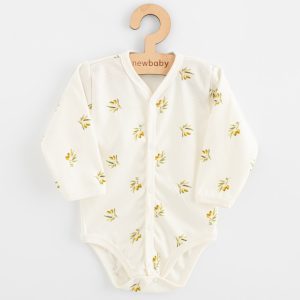 Baba Biopamut hosszú ujjú patentos body New Baby Olives