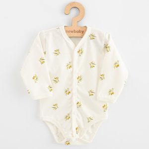 Baba Biopamut hosszú ujjú patentos body New Baby Olives