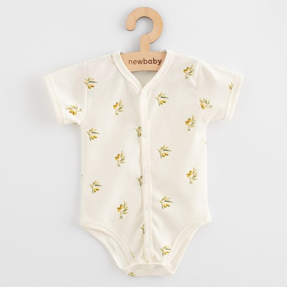 Baba Biopamut rövid ujjú patentos body New Baby Olives